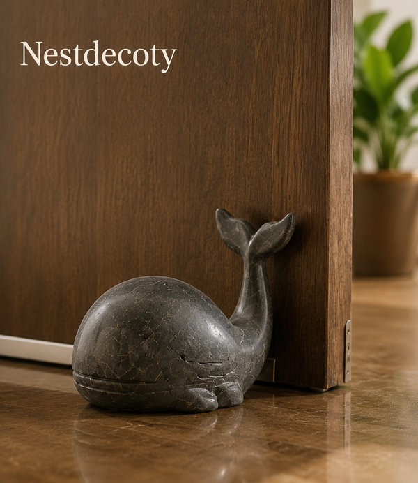Nestdecoty Whale Stone Sculptural Door Stop