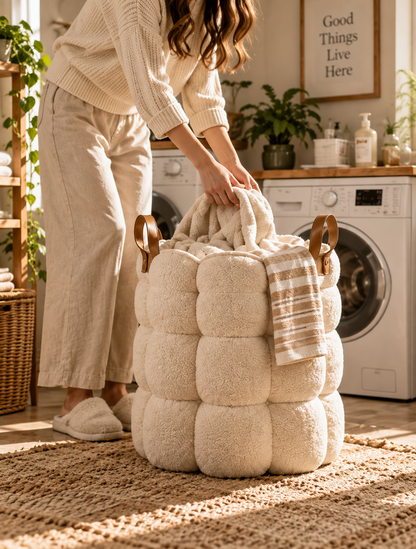 Doutergas Cloud Puff Sherpa Laundry Basket