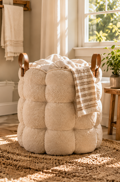 Doutergas Cloud Puff Sherpa Laundry Basket